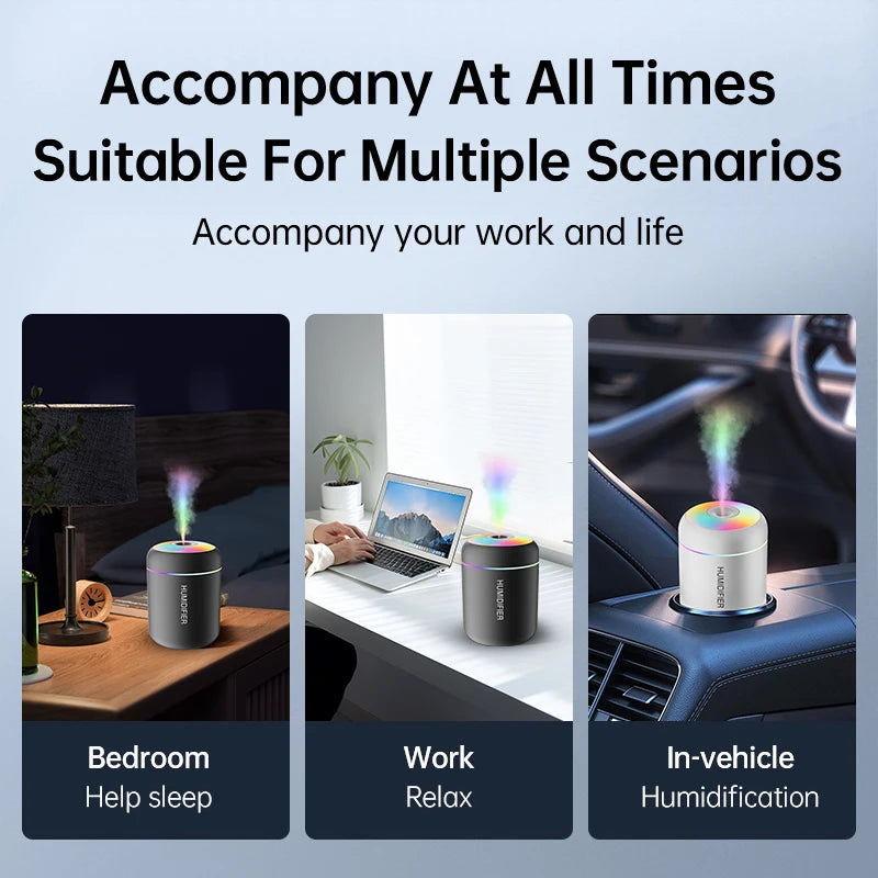 LED 180ML Mini Air Humidifier USB Electric Aroma Diffuser