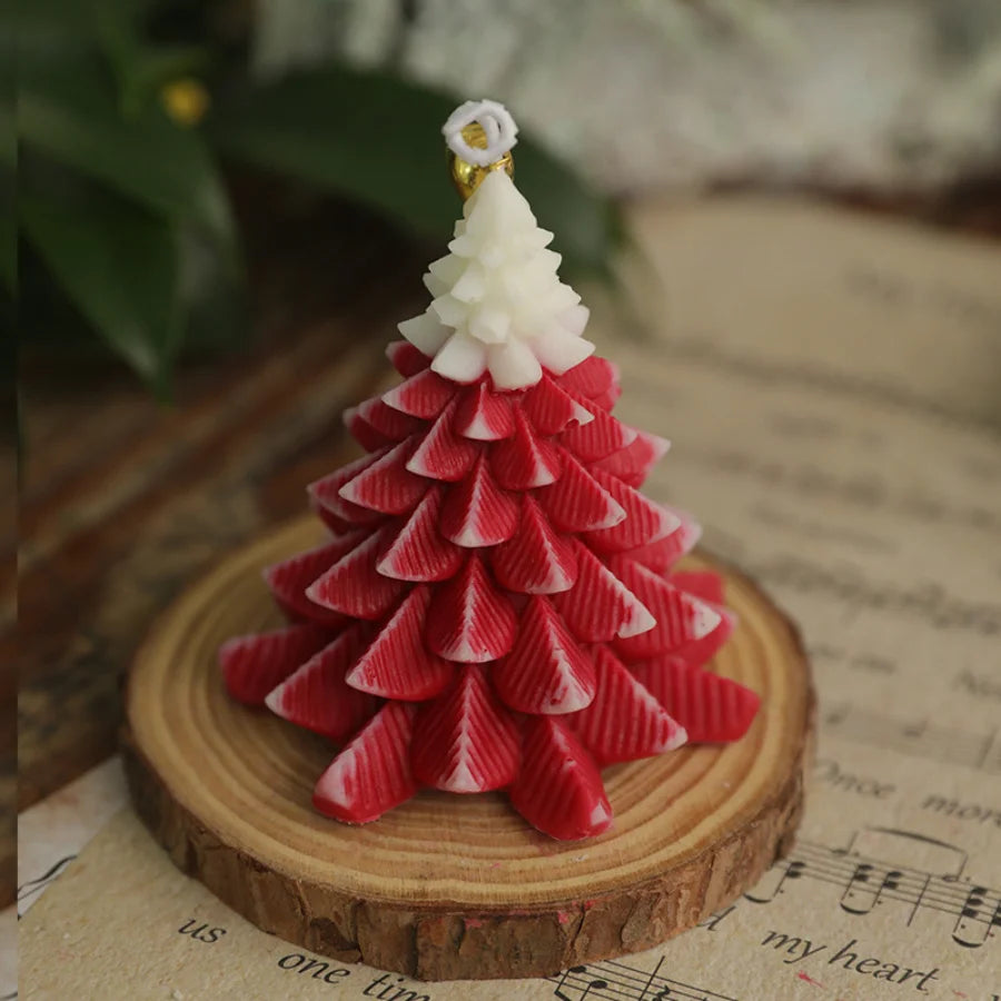 1pc Handmade Christmas Tree Soy Wax Candle with Bell Decor - 6 Hours Long Lasting, for Xmas Party Home Decor & Holiday Gift